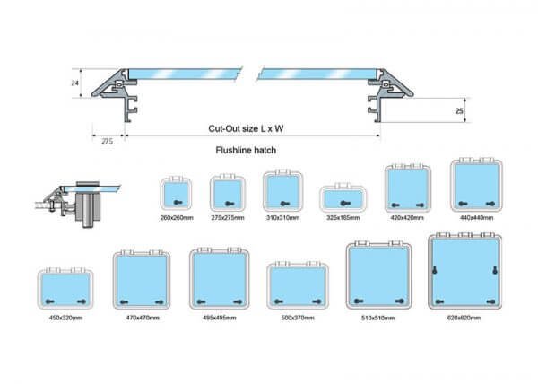 Flushline Hatch Drawing