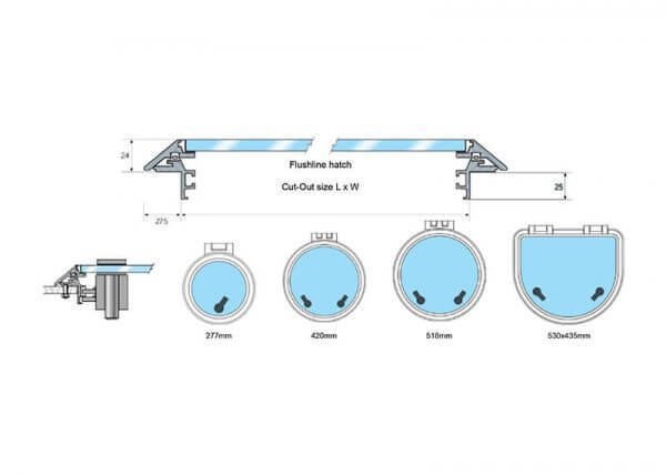 Flushline Hatch Round drawing